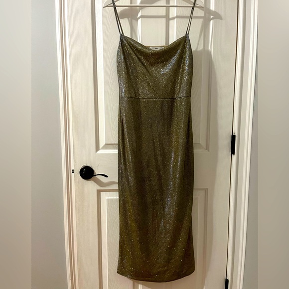Gold Midi Mango dress - Picture 4 of 4